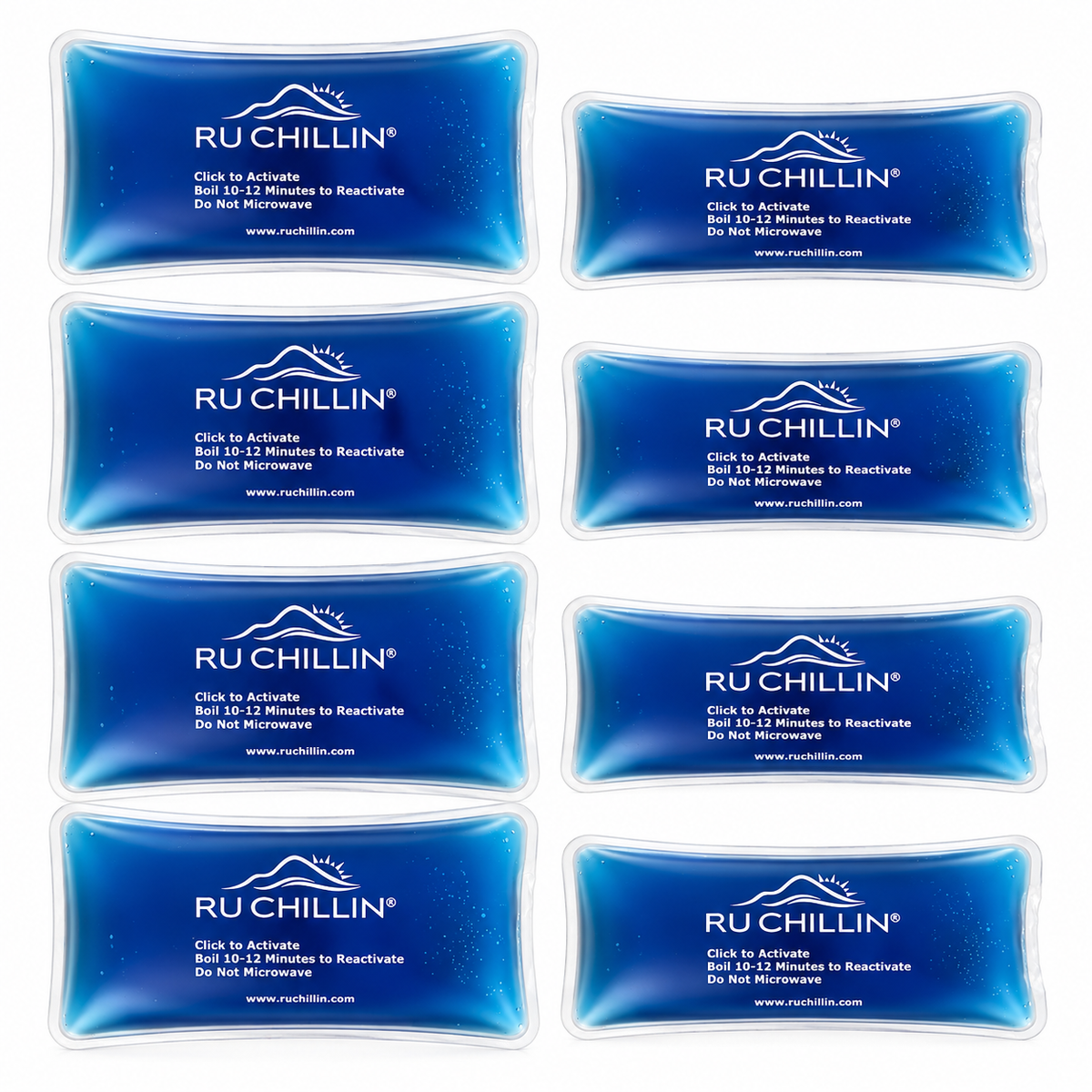 Reusable Hand Warmers – 8 Pack Variety (150g + 200g)